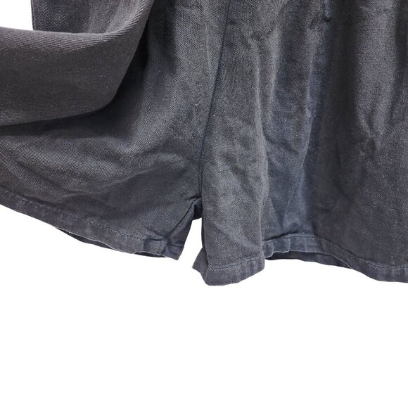 Womens Black Sleeveless Pleated overalls Shorts Tie Front Back Zip Size S - Picture 8 of 12